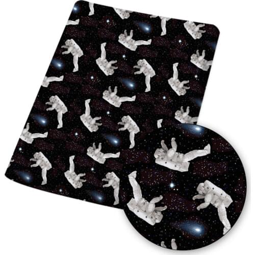 Polyester Cotton Fabric Sewing Fabric Purple Galaxy Printed Cloth Handmade Mask Dress Making DIY Crafts Supplies 45*145cm 1pc