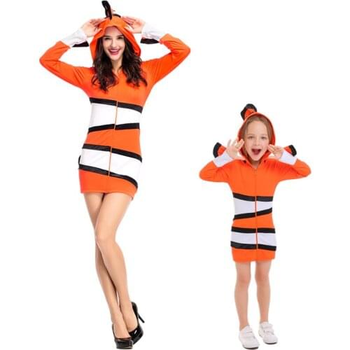 Anime Finding Nemo Christmas Parent-child Cosplay Costume Halloween Purim Party Animal Clownfish Dress