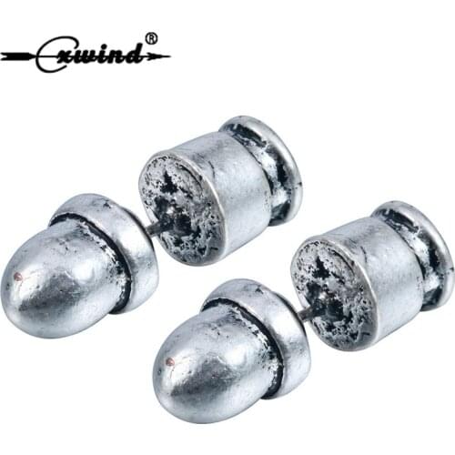 Cxwind New Fashion Earring 3d Fake Gauge Double Sided Pistol Gun Bullet Faux Plug Earrings Jewelry For Ladies Girls Piercing