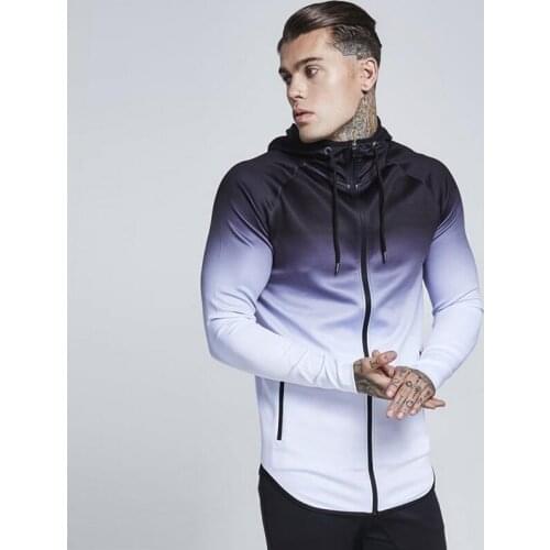 Gym Sport Jacket Men Sportswear Hoodies Zipper Sweatshirt Running Training Clothes Jogging Tracksuit Workout Fitness Clothing