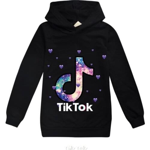 Kids Clothes Cotton Girls Tik Tok Long Sleeve Hoodies Children Hooded Sweatshirt Fashion Toddler Baby Coat for Kids