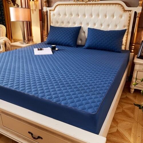 Waterproof Mattress Cover Thicken Quilted With Zipper Bed Mattress Protector for Anti-mite Breathable All-inclusive Fitted Sheet