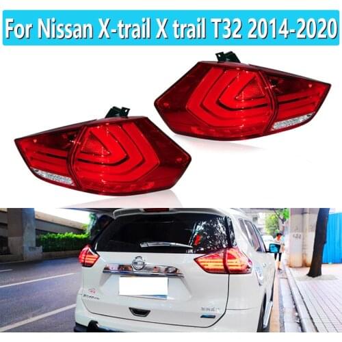 1 Set For Nissan X-trail X trail T32 2014 - 2020 Car LED TailLight Rear BackFog Lamp Brake Reverse Turn Signal Taillight