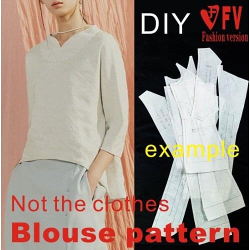 Pattern Making Womens Short Style Small Shirt Pattern Cotton and Linen Hanfu 1:1 Garment Cutting Drawing BCY-90