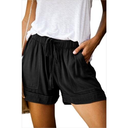 Strive Pocketed Tencel Shorts Plus Size Pocktet Tops Shorts Women Fit Solid Available Shorts Loose Elastic Waist Breathable