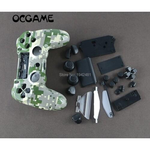 1set Camouflage For Playstatios 4 JDS 001 011 Housing case Replacements For PS4 old version Controller Housing Shell Buttons