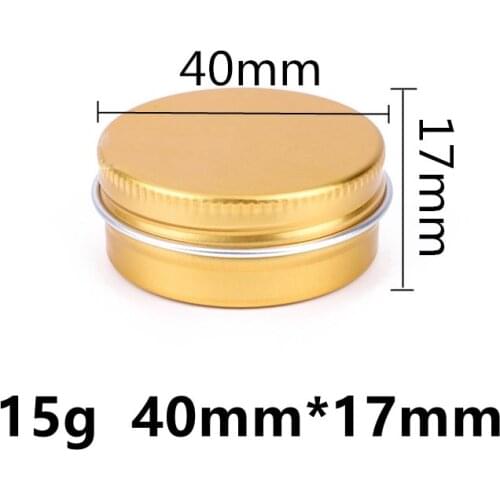 10/30/50/100pcs 15g15ML Aluminum Tins Cream Boxs Cosmetic Containers Handmade Soap Pots Golden Threaded Aluminum Box Makeup Tins