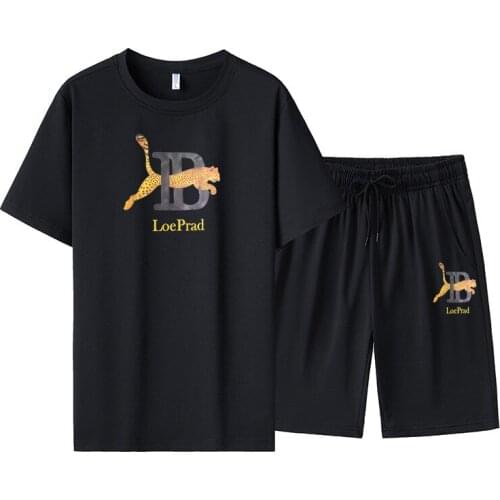 2021 New Men Sets Brand Mens Sports T-shirt + Shorts 2 Sets of Running Fitness Sportswear Men Clothing 2021 Jump Suit Men