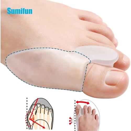 6pcs Silicone Gel Hallux Valgus Straightener Big Toe Separator Spreader Overlapping Protector Foot Pain Relief Corrector D2987