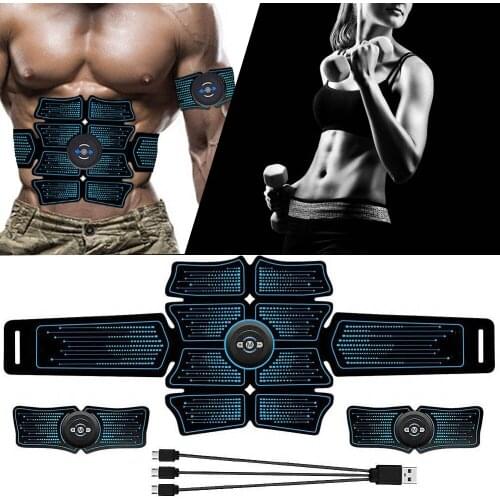 Rechargeable EMS Abdominal Electromagnetic Stimulation Of Muscles Trainer ABS Fitness Massager Gym Arm Abdomen Muscular Exercise
