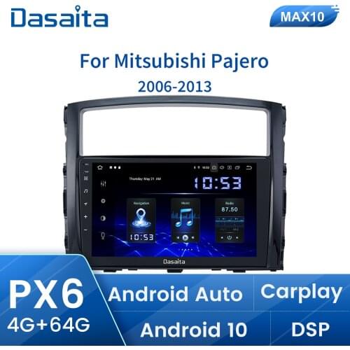 Dasaita Car Multimedia Player 9" Android 10 For Mitsubishi Pajero V97 V93 Radio 2006 2007 2008 2009 GPS Stereo Carplay