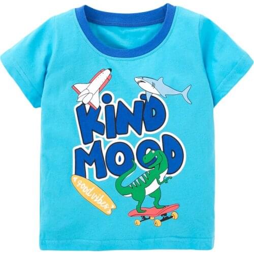 Bambino New Year 2021Tshirt for Boys Cartoon Summer Children Tops 2-7Years Little Kids Clothing Baby Costume Pure Cotton Shirt