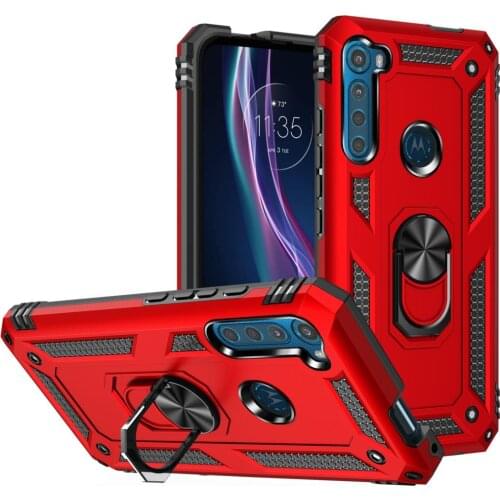 Armor Magnetic Case for Moto One Fusion+ Shockproof Case for Motorola PAKF0002IN XT2073-2 Military Car Holder Phone Case Cover
