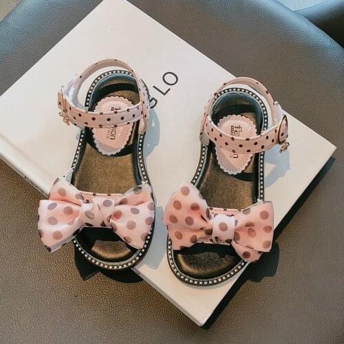 CAPSELLA KIDS Summer Shoes 1-12 Years Baby Girls Bow Tie Soft Bottom Sandals Size 21-36 Children Princess Dress Shoes Sandals