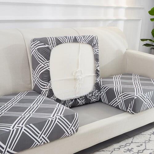 Airldiane Printed Sofa Cushion Cover Elastic Furniture Protector Sofa Seat Cushion Slipcover Spandex Couch Cover for Living Room