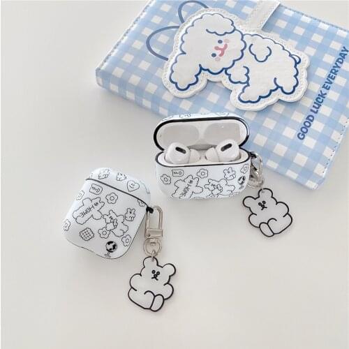 Cartoon Rabbit bear Case For Apple Airpods 1 2 Cover Cute Bluetooth Earphone Case For Air pods Pro Silicone Headpone Case Box