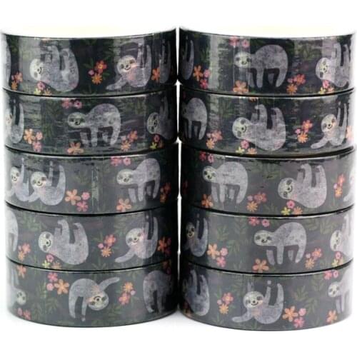 Decorative Sloth Animal Washi Tapes Japanese Paper Kawaii Scrapbooking Tools Masking Tape Christmas Photo Album Diy Stationery