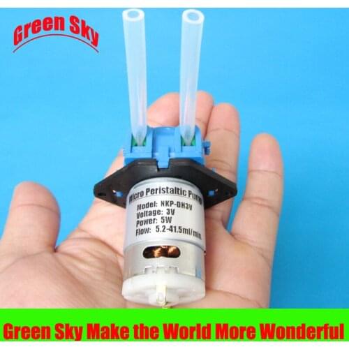 Hot sale 5.2~20ml/min dc 3v/6v/12v/24v peristaltic pump oem