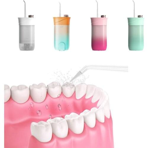 Rechargeable Oral Irrigator Portable Water Dental Flosser 200ml Waterproof Teeth Cleaner Smart dental scaler Include 4 Nozzles