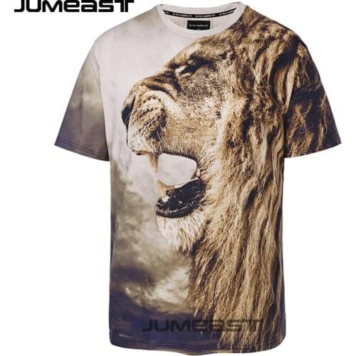 Jumeast Brand Men/Women 3D Printed T-Shirt lion Harajuku Short Sleeve New Fashion T Shirt Sport Pullover Summer Tops Tees