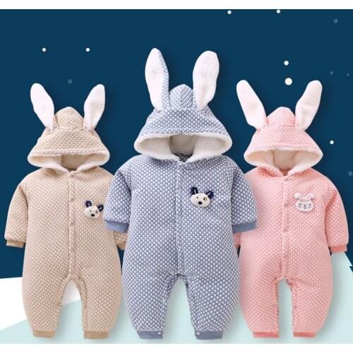 Baby Girls Boys Romper Rabbit Style Jumpsuit Outfit Hoody Coat Cosplay Clothes Infant Rompers Toddler Newborn Clothing