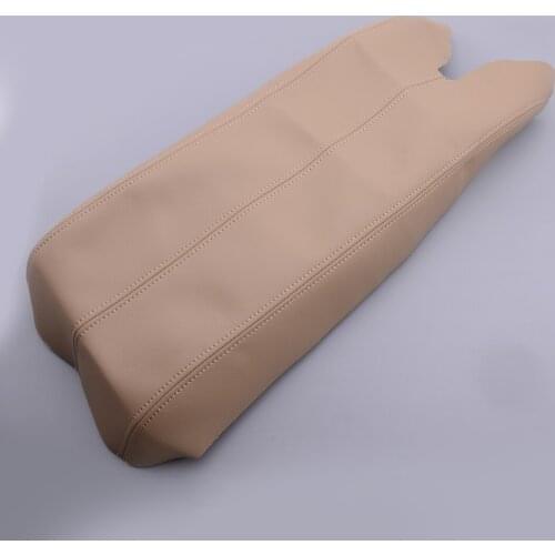 Microfiber Leather Beige Center Console Lid Armrest Cover Skin Cap Fit for Acura RDX 2007 2008 2009 2010 2011 2012