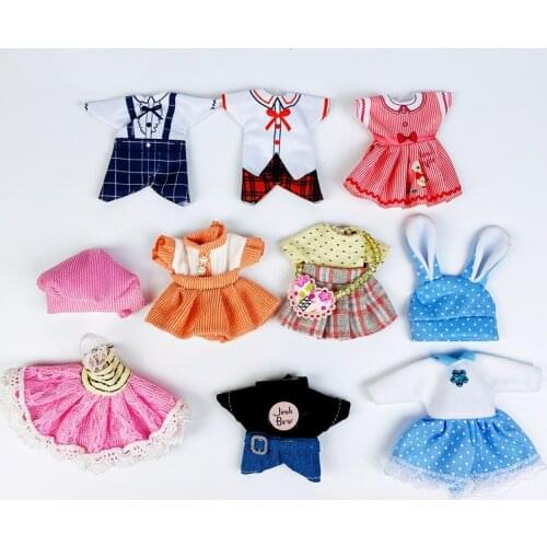 16cm Doll Clothes BJD Doll Accessories Fashion Dress Skirt Pants Set 1/12 Doll Universal Dress Girl Dress Up Toy Children Gift