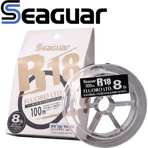 SEAGUAR fishing line R18 FLUORO LTD 80M/100M 100% FLUOROCARBON Fishing Lines Made in Japan Highest strength softness