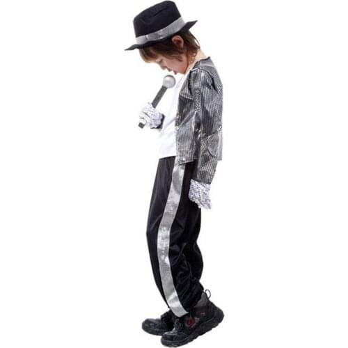 Michael Cosplay Jackson Costume Kids Superstar Singer Halloween Dance Suits Costumes