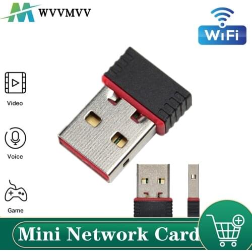 GRWIBEOU Mini Network card USB 2.0 WiFi Wireless Adapter Network LAN Card 150Mbps 802.11 ngb RTL8188EU Adaptor for PC Desktop