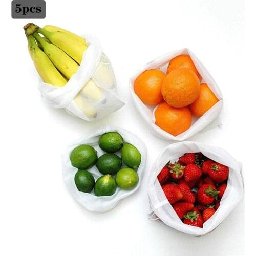 Reusable Products Bags Mesh Bags For Fruits And Vegetables Washable Storage Shopping Bags Cotton Mesh Bags