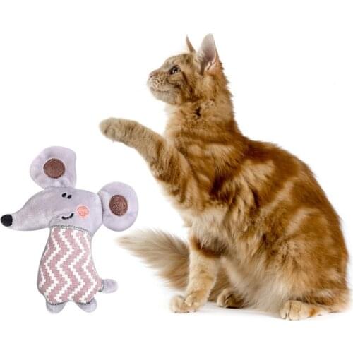 Our Pets Play-N-Squeak Twice The Mice Cat Toy, (Interactive Cat Toy, Catnip Toys for Cats, Real Mouse Electronic Sound)