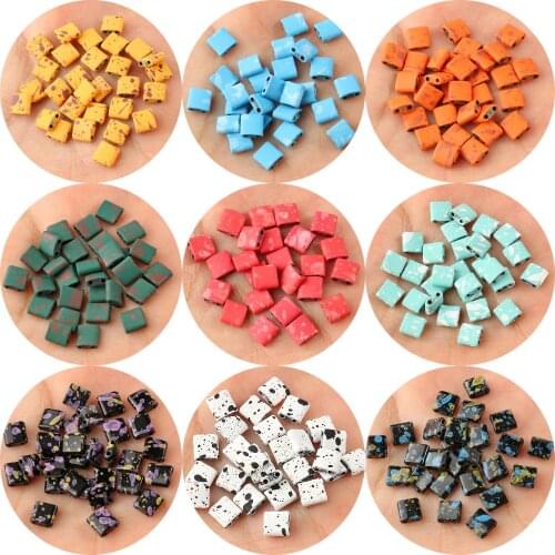 Natural Matte Two Hole Rubber Paint Hematite Stone Mineral Loose Spacer Beads For Jewelry Making Diy Bracelets Earrings 5*3*2mm