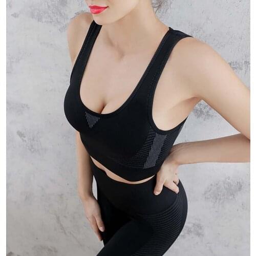 New Sports Bra Women Without Steel Ring Gathered Shock Absorption Seamless Quick-Drying Sports Underwear