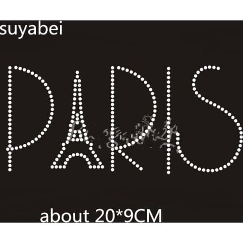 Paris tower strass applique hot fix motif iron on crystal transfers design hot fix rhinestone designs iron on transfer patches