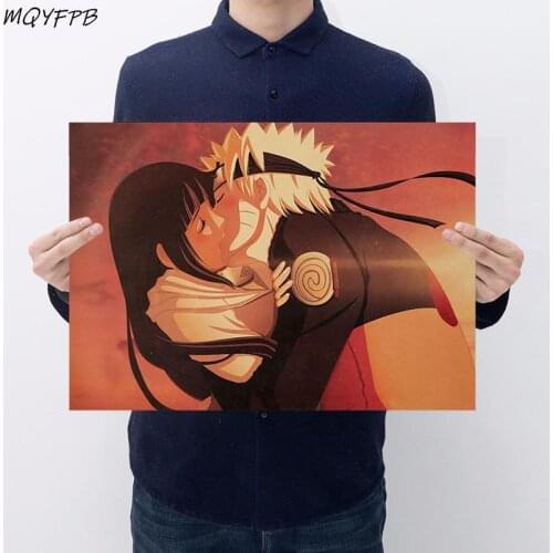 Japanese Anime Kraft Paper Poster Home Bedroom Wall Decoration Painting Core 50.5x35cm