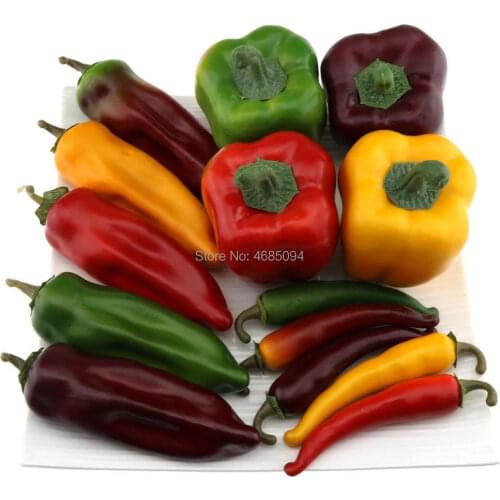 Gresorth Fake Mixed Pepper Collection Artificial Chili Vegetables Home Party Shop Christmas Decoration
