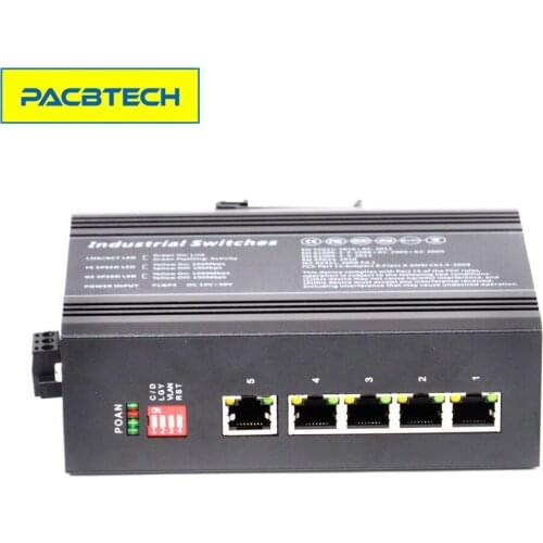 10/100/1000M Industrial POE Fiber Optical Switch Unmanaged 1Fiber +4RJ45 POE Switch