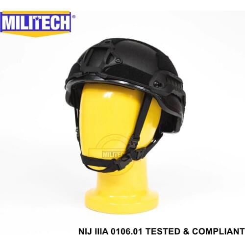 ISO Certified NIJ Level IIIA 3A Militech BK 2019 ARC Mid Cut Bulletproof Sentry XP Aramid Ballistic Helmet With 5 Years Warranty
