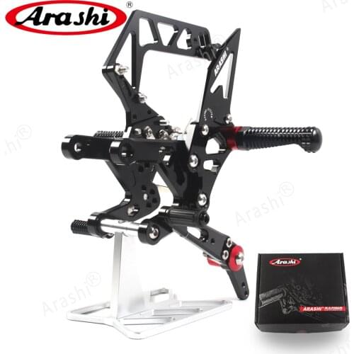 Arashi For YAMAHA YZF R1 2015-2019 Adjustable Foot Pegs CNC Rider Footrest Rearset YZF-R1 R1M R1S RN32 2015 2016 2017 2018 2019