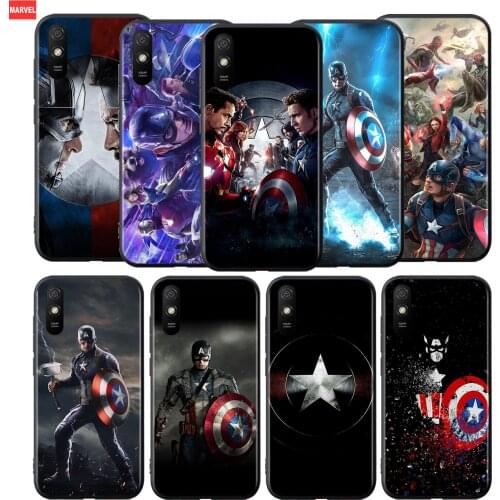 Silicone Cover Avengers Captain America For Xiaomi Redmi 9T 9 9C 9A 9AT 9i 8 8A 7 6 Pro 7A 6A 5 5A 4X Plus Phone Case