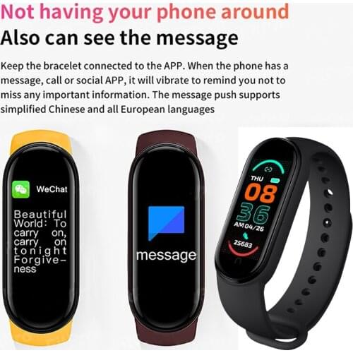M6 Smart Band Men Women Smart Watch Heart Rate Blood Pressure Sleep Monitor Pedometer Bluetooth Connection For IOS Android M6
