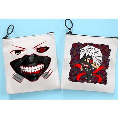 Tokyo Ghoul Ken Kaneki Anime Coin Purse Storage Small Bag Card Bag Key Bag Coin Clutch Bag Zipper Key Bag