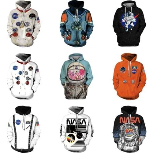 The astronauts Spacesuit Cosplay Hoodie Adult Mens and Womens Leisure Sports Clothing New