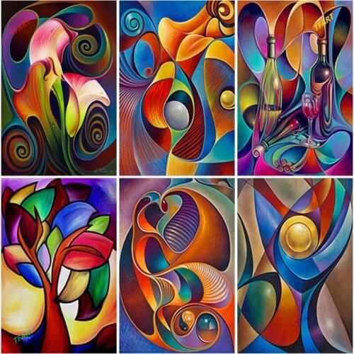 Geometry DIY 5D Diamond Painting Cross Stitch Full Round Drill Cartoon Diamond Art Embroidery Rhinestones Mosaic Home Decor