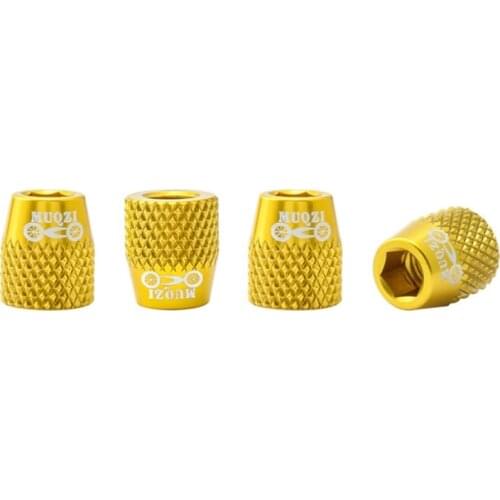 4-Piece Aluminum Alloy Bicycle Brake M6 Nut for V Brake Pads, Screw V Brake Blocks Nut for Mtb Road Fixed Gear Bike Part