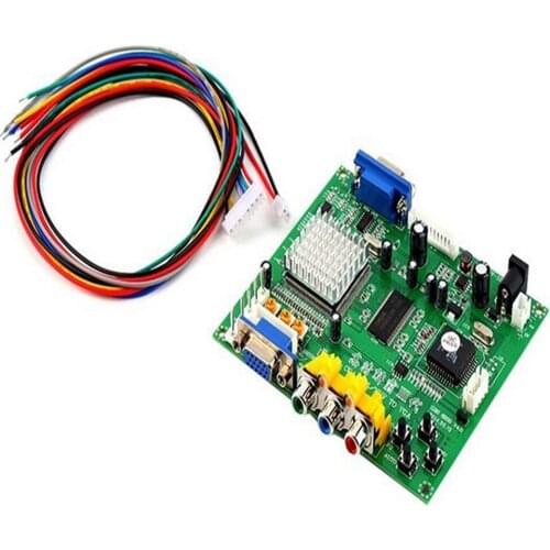 CGA EGA RGB to VGA HD Video Converter Board 1 VGA Output Game Board for XBOX PS2 Accessories Support Display Screens 15K 24K 31K