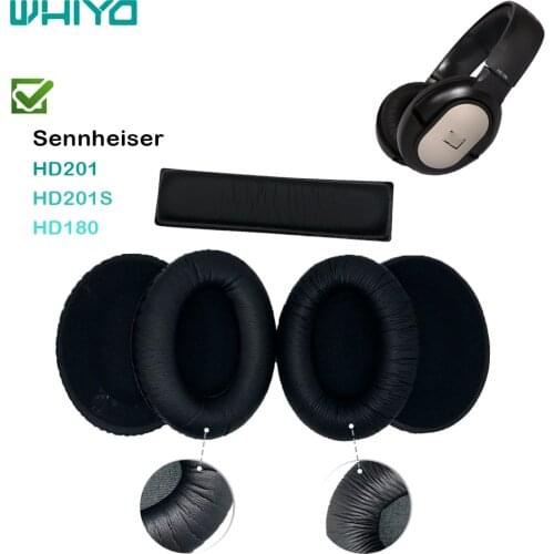 WHIYO Replacement EarPads for Sennheiser HD201 HD180 HD201S HD-201 HD-180 HD-201S Headset Cushion Cover Ear pad Pillow