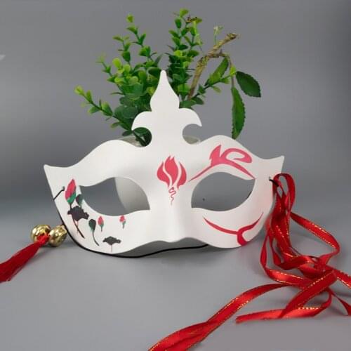 Fox Mask Japanese Cosplay Mask Party Half Face Plastic Fox Masks Masquerade Cosplay Costume Mask Festivals Props Accessories