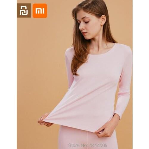 Youpin youpin instant heat sanding thickening autumn clothes long trousers men and women warm base coat suit